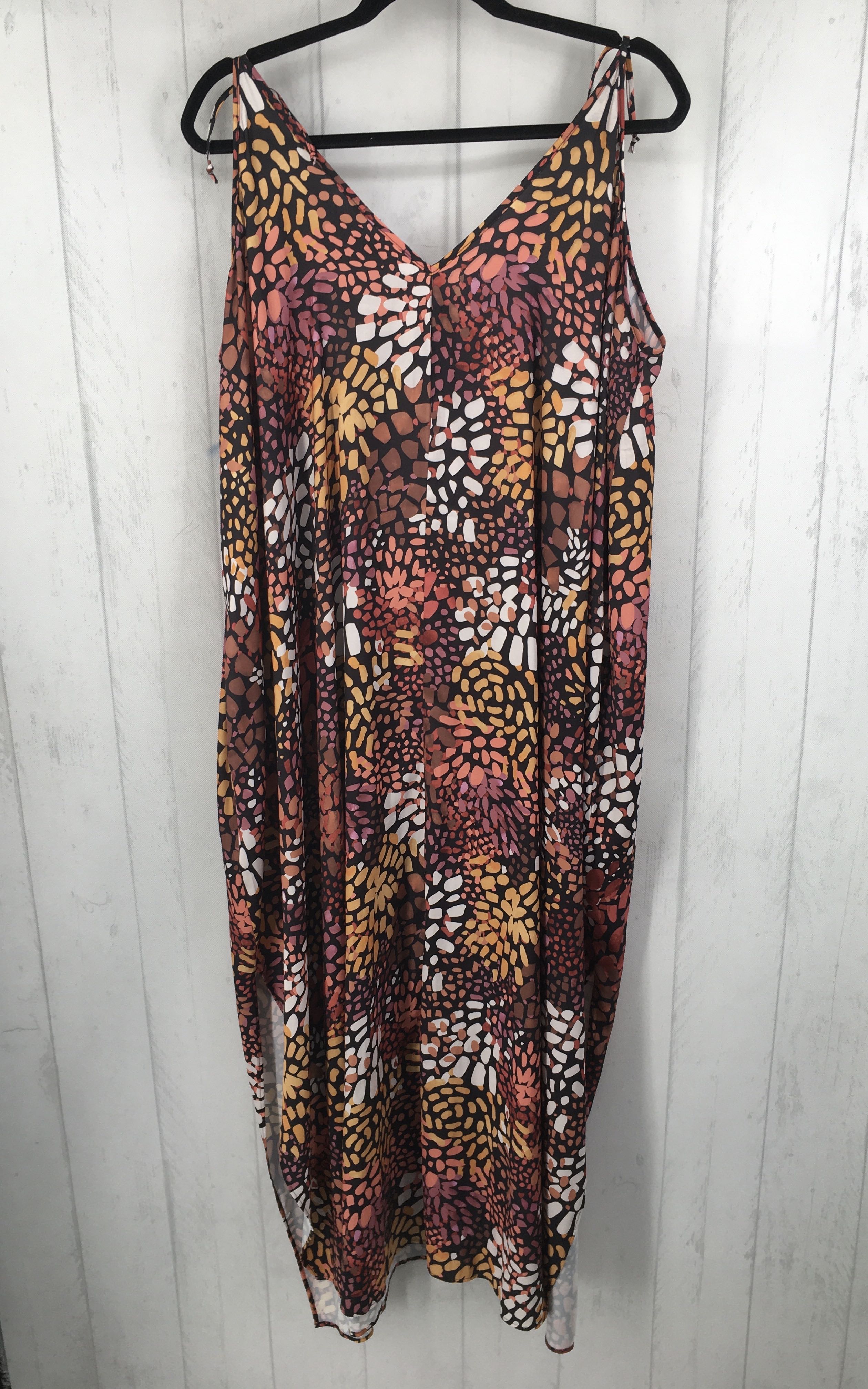 3X animal print slvls dress