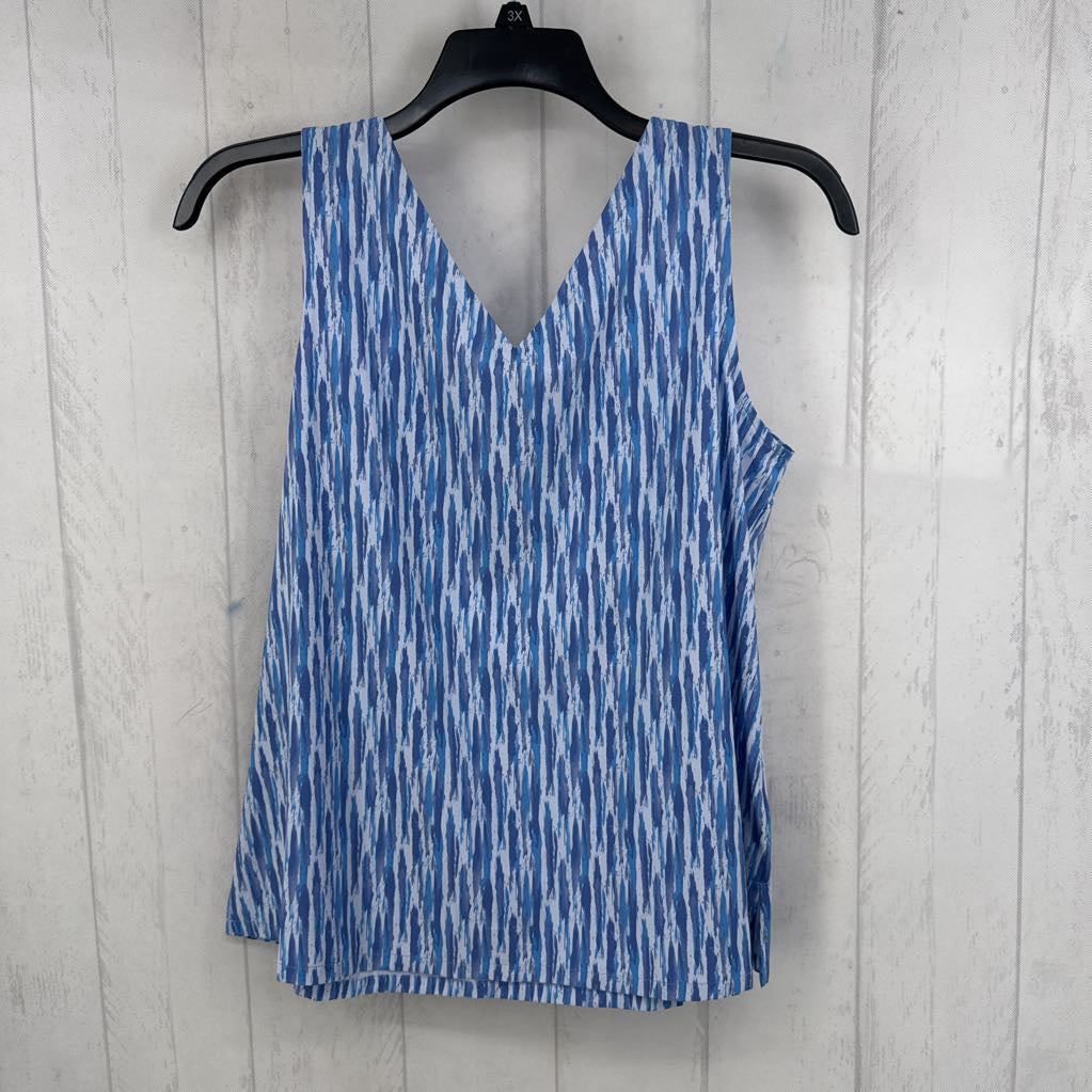 M striped v-neck tank