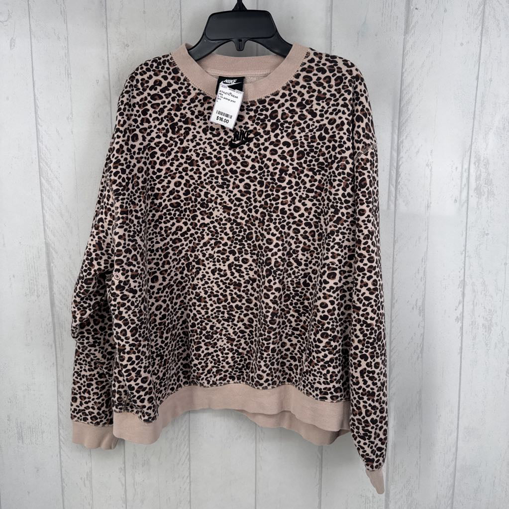 L l/s animal print sweatshirt