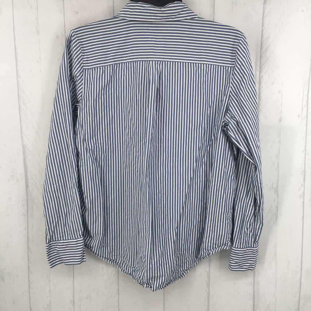 M striped button down l/s top