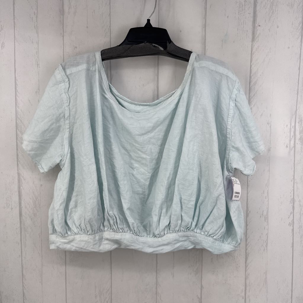 M raw hem s/s top