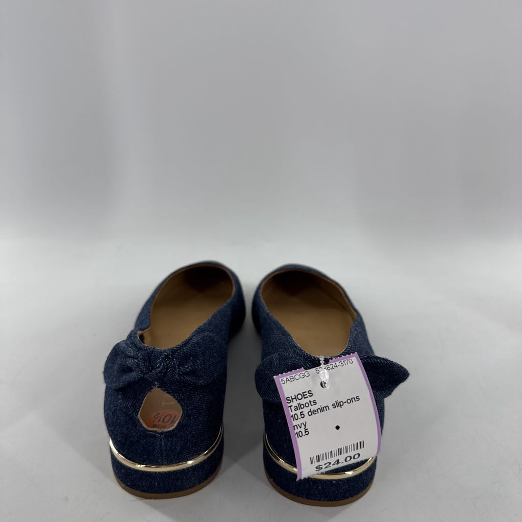10.5 denim slip-ons