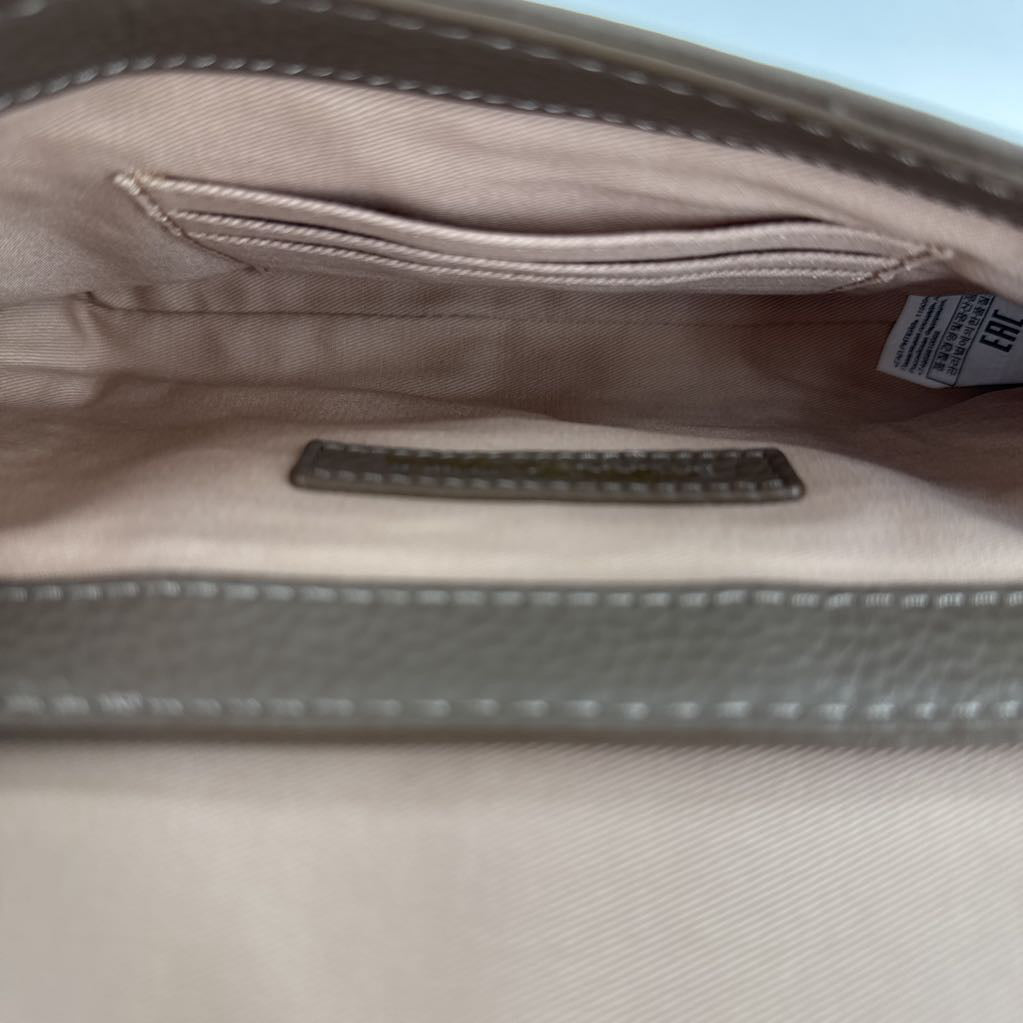 R108 suede/leather flap crossbody