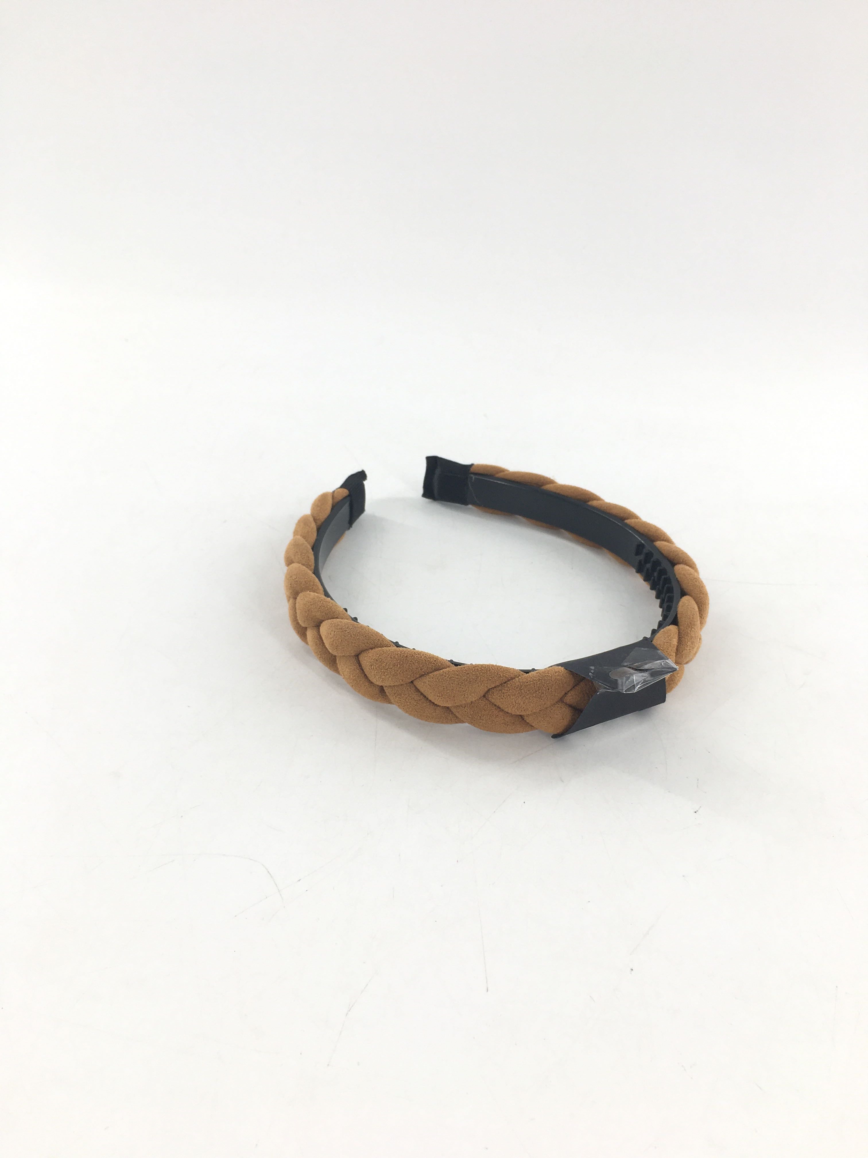 brown braided headband