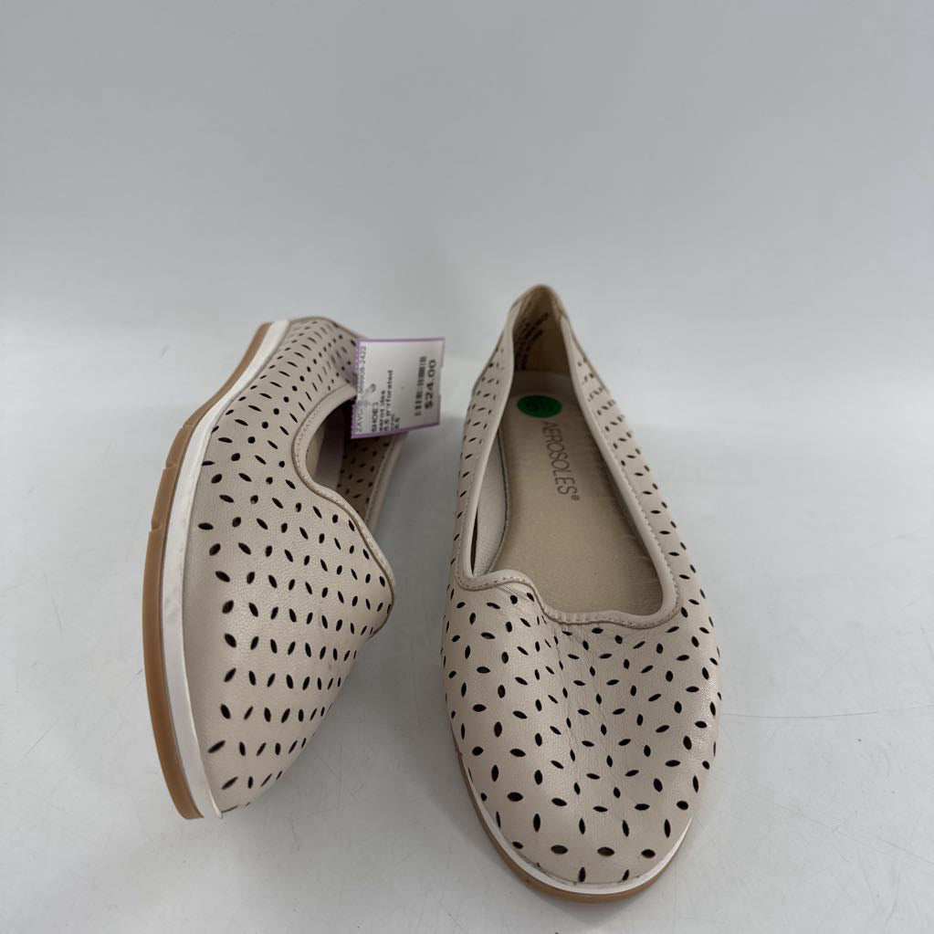 5.5 perforated leather flats