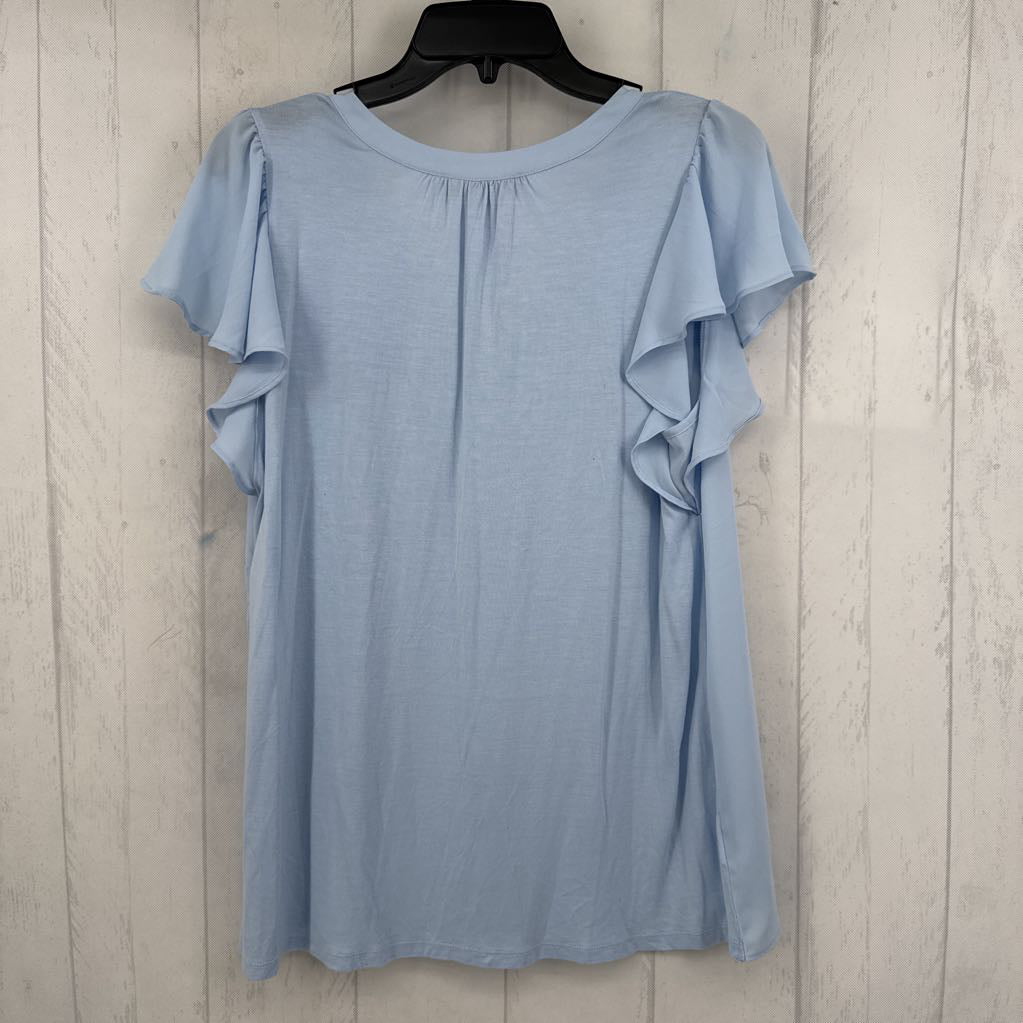 L v-neck flutter slv top