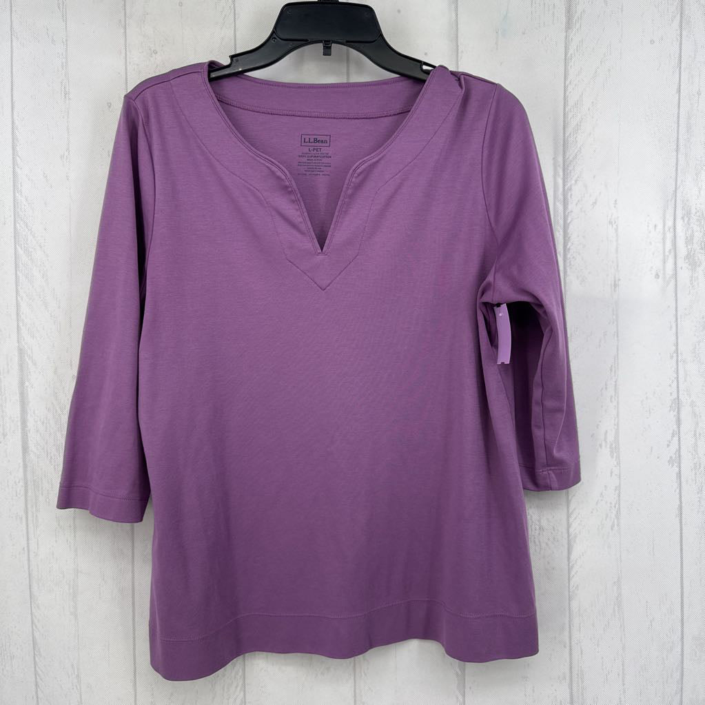 Lp split neck 3/4 slv tee