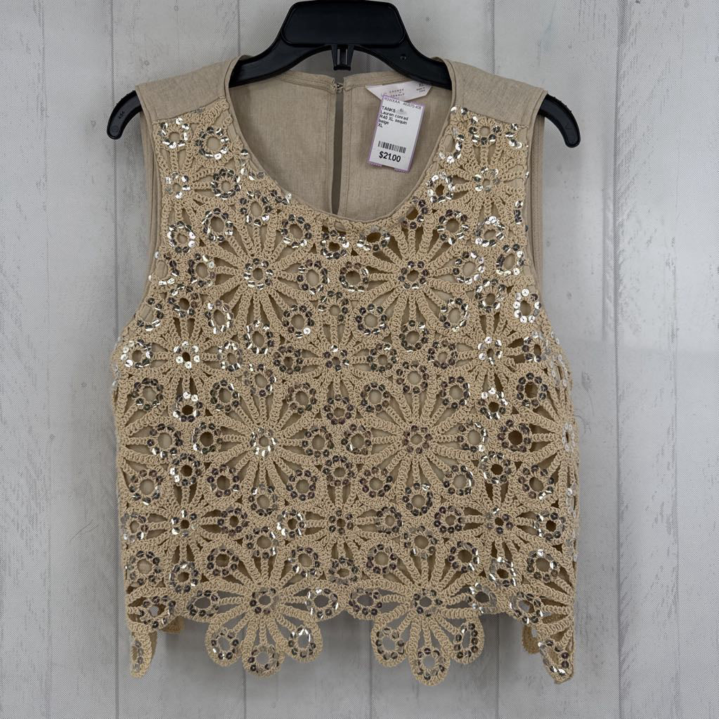 R40 XL sequin embelished tank