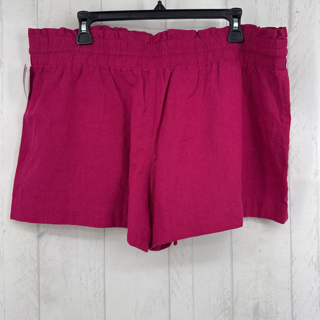 XXL linen blend shorts