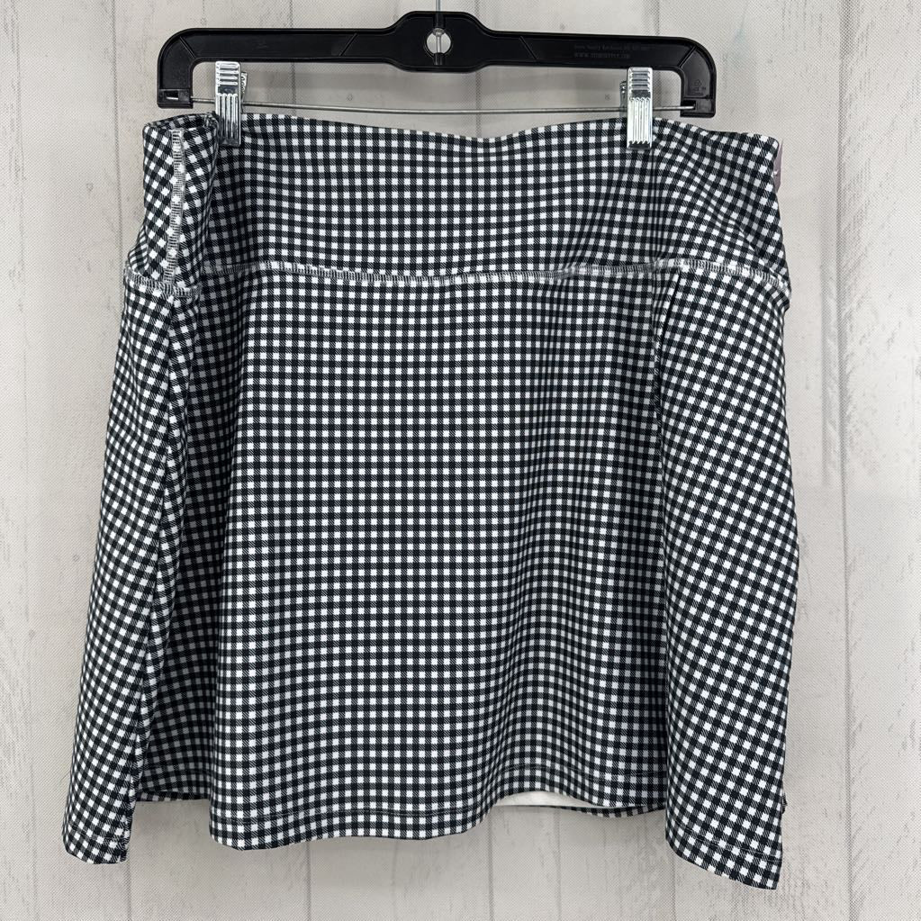 XXL gingham print skort