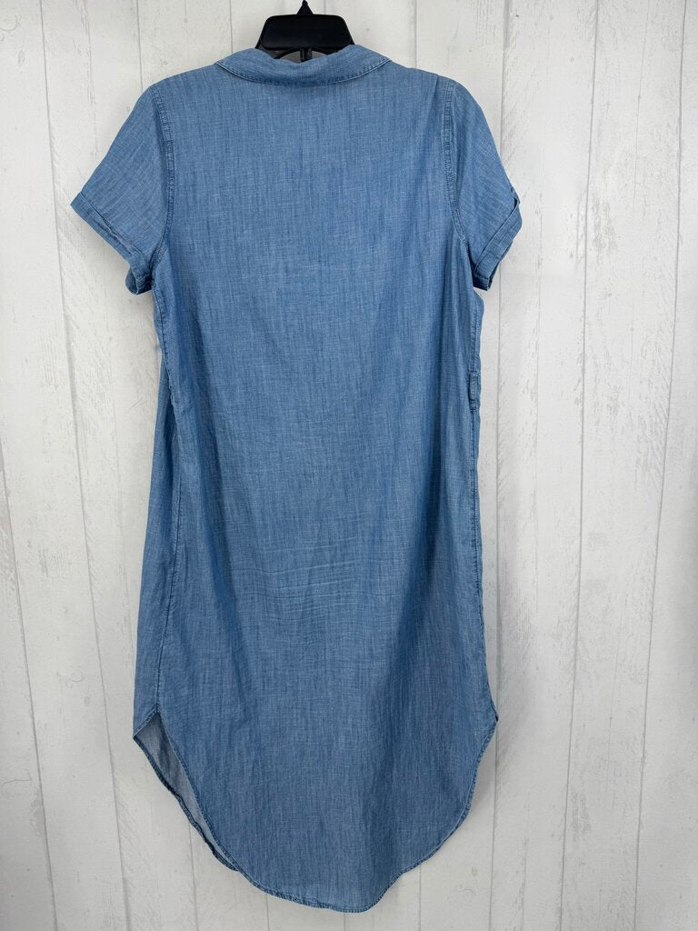 M button down denim s/s dress