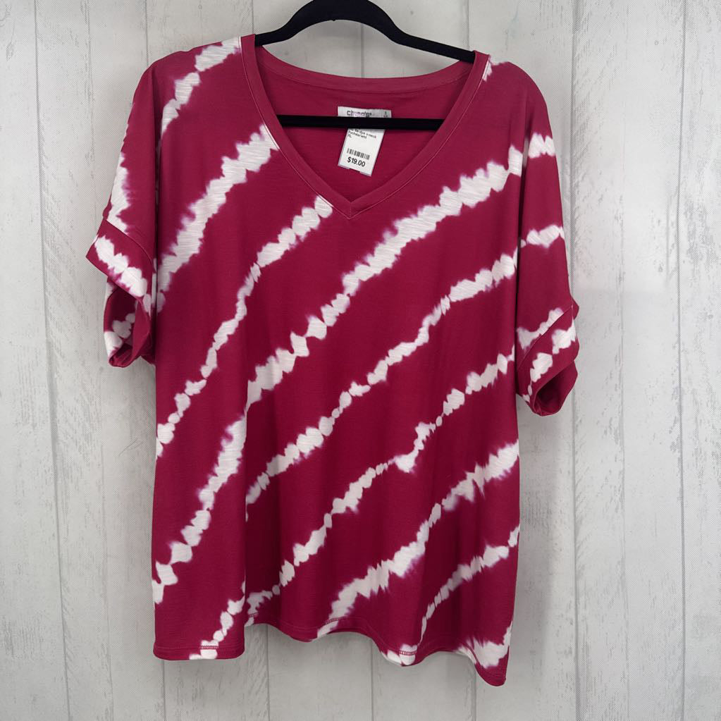 XL tie-dye v-neck s/s tee