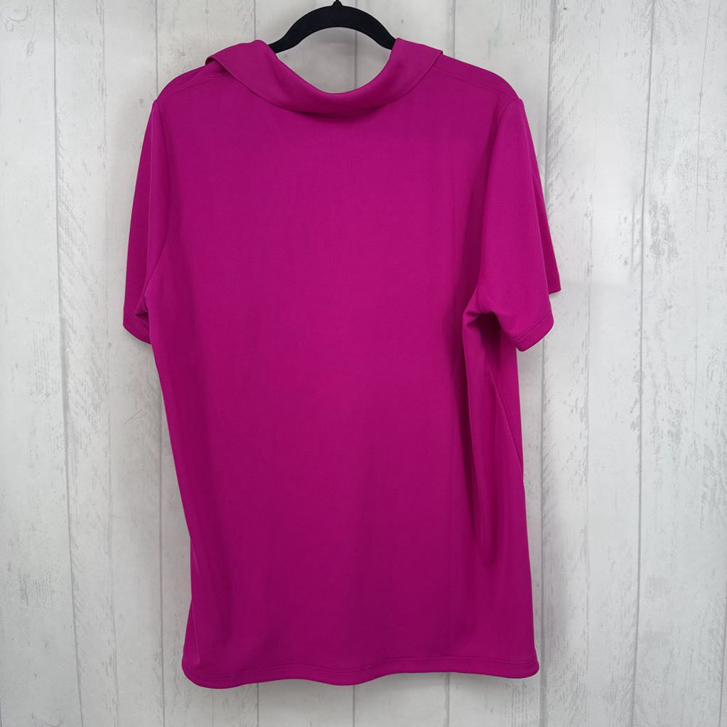 1X quarter button down s/s polo