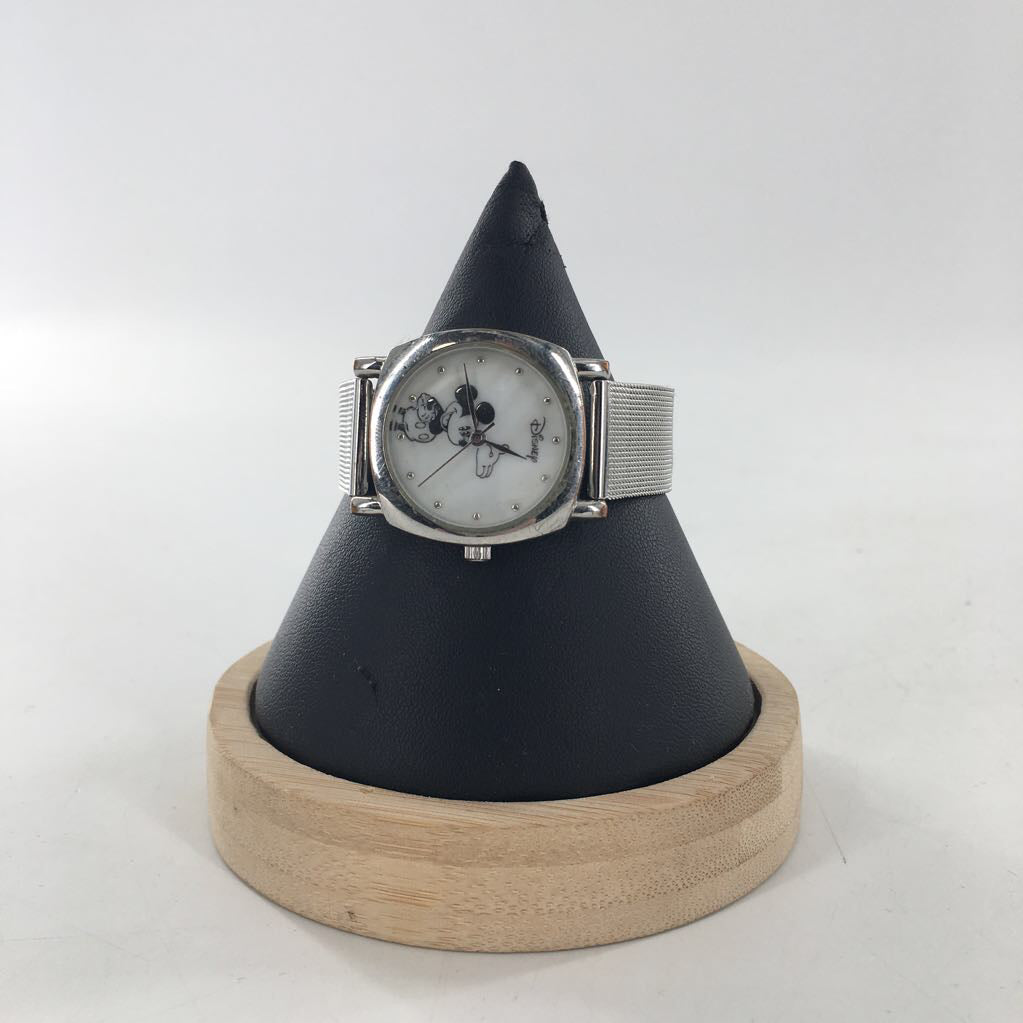 silver mesh band disney watch-mickey mouse