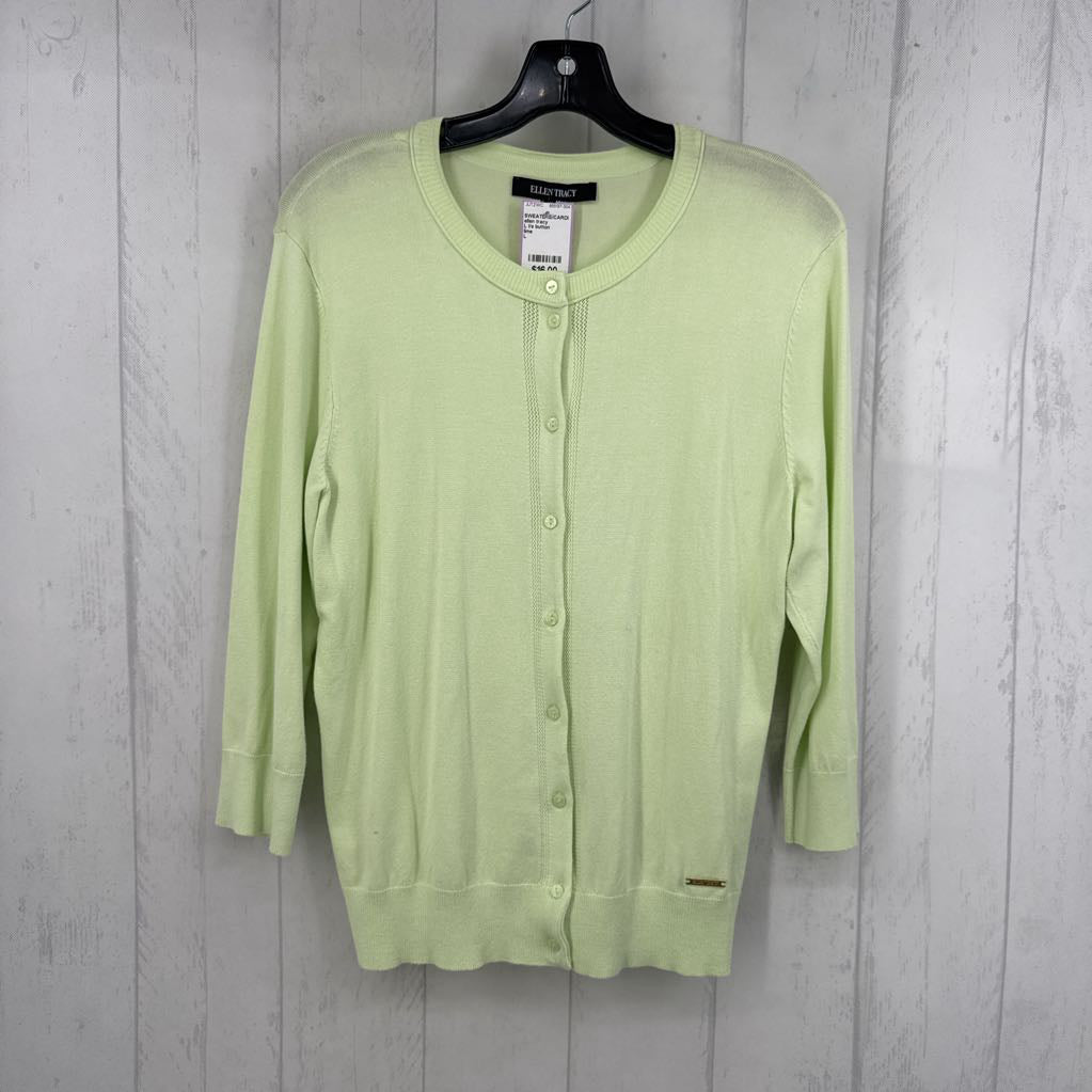 L l/s button cardigan