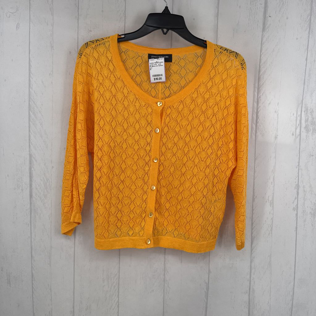 M elbow slv button cardigan