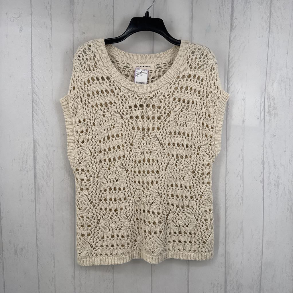 L open knit sweater vest