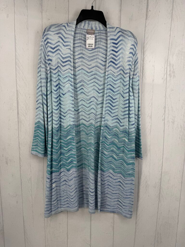 L elbow slv open cardigan