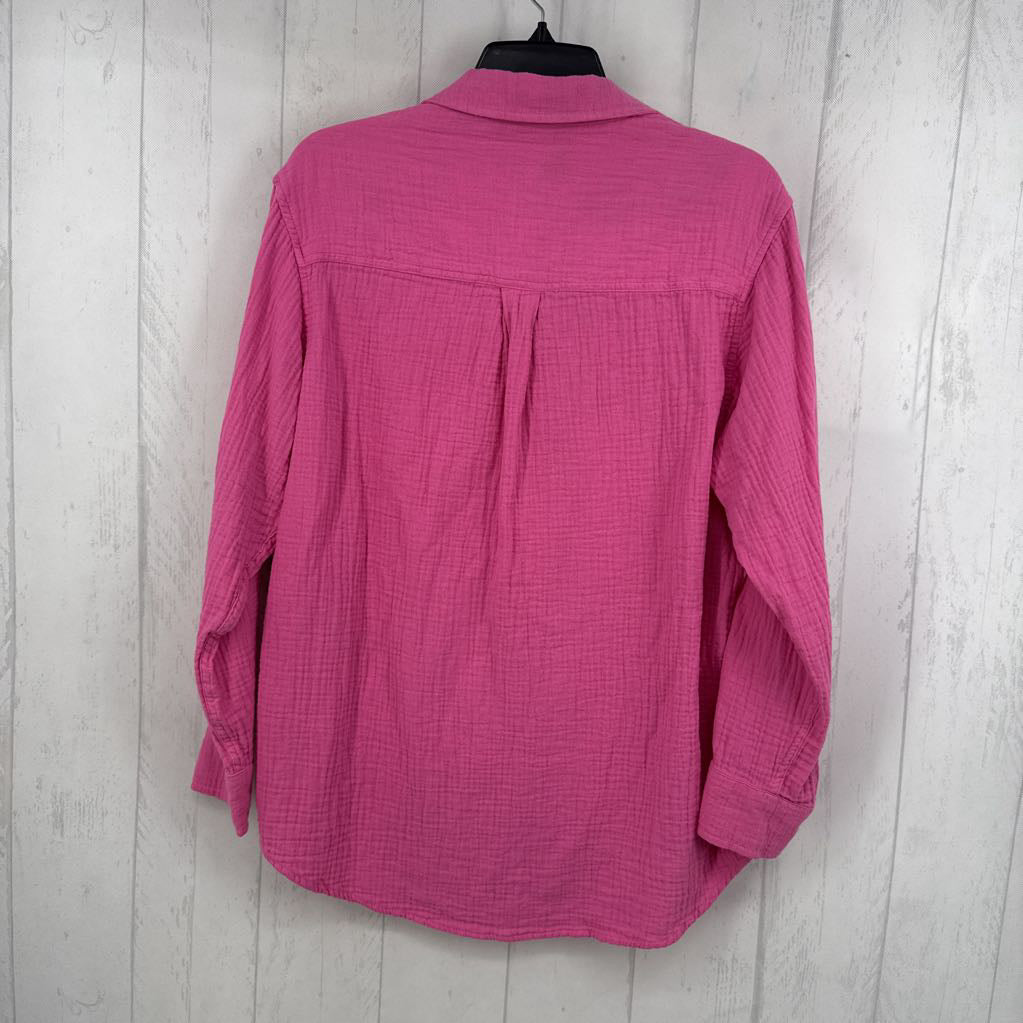 XS l/s slv gauze button shirt