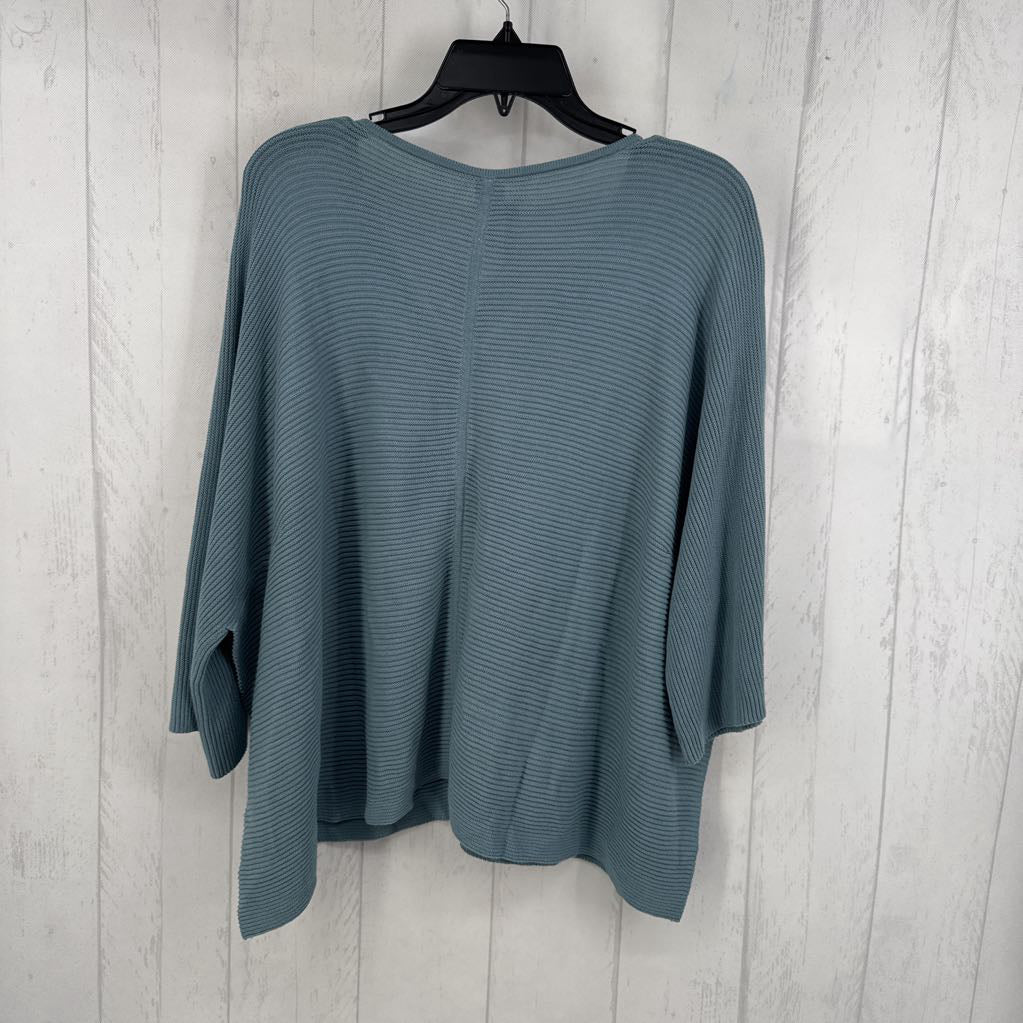 L s/s ribbed v-neck top