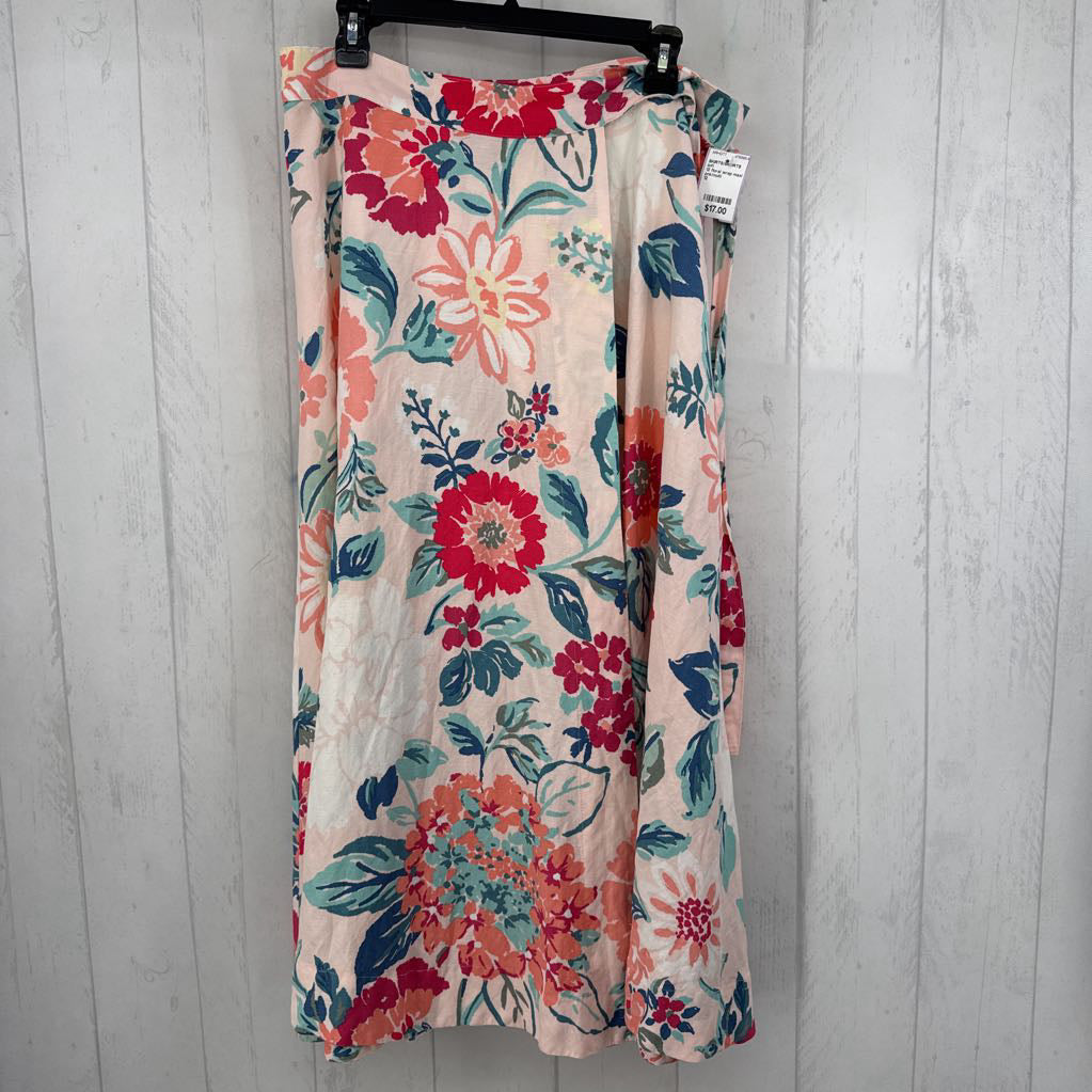 12 floral wrap maxi skirt