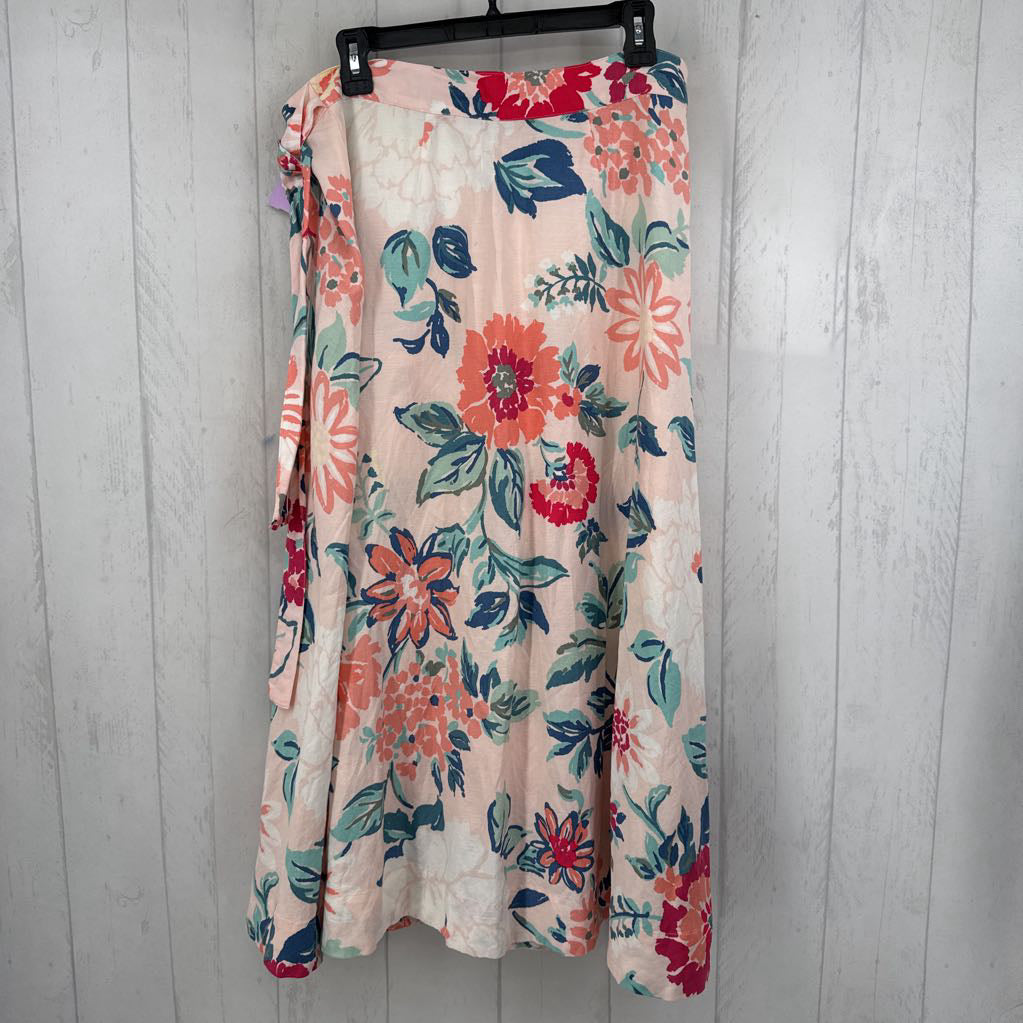 12 floral wrap maxi skirt