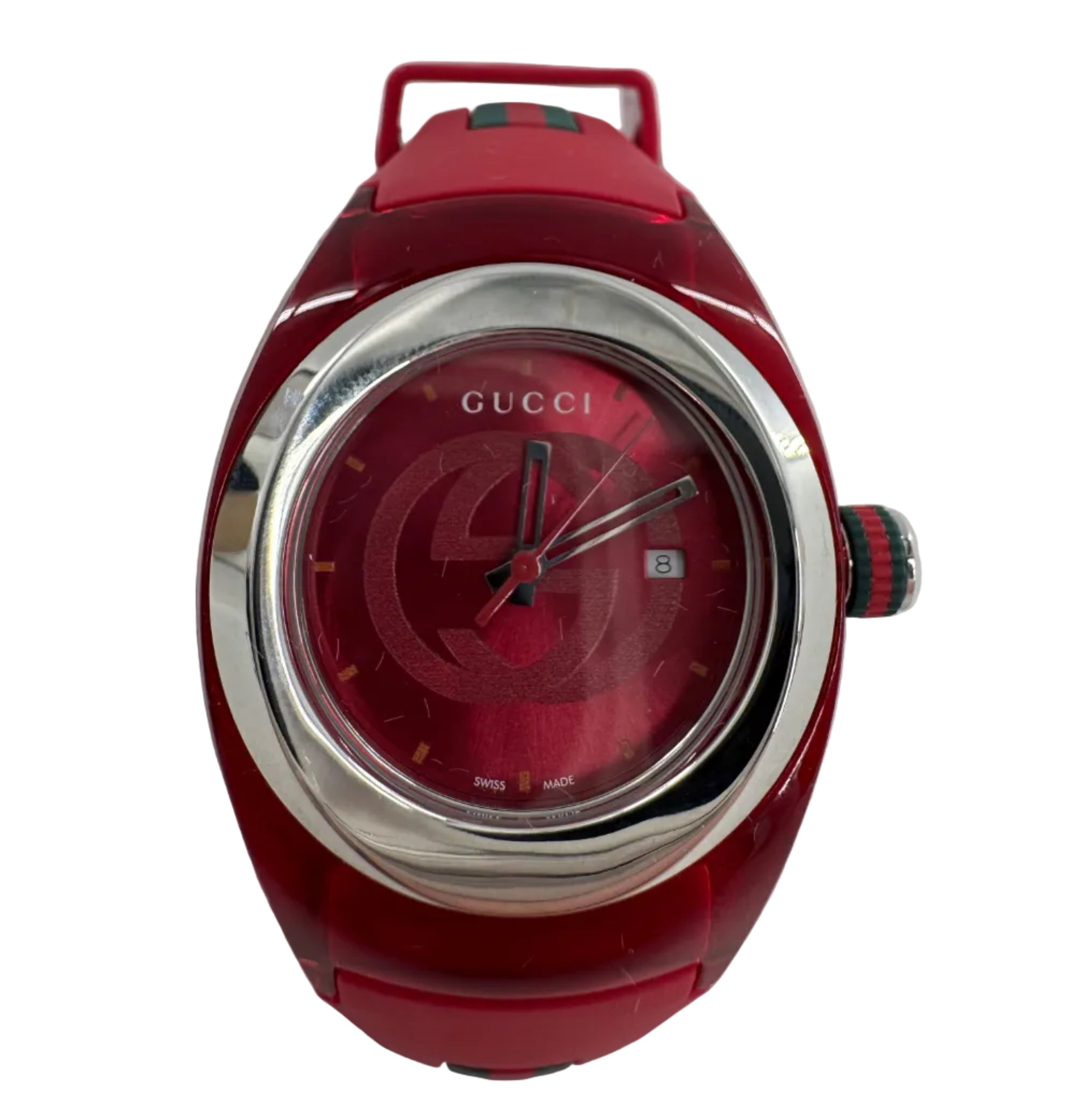 Gucci red Sync watch