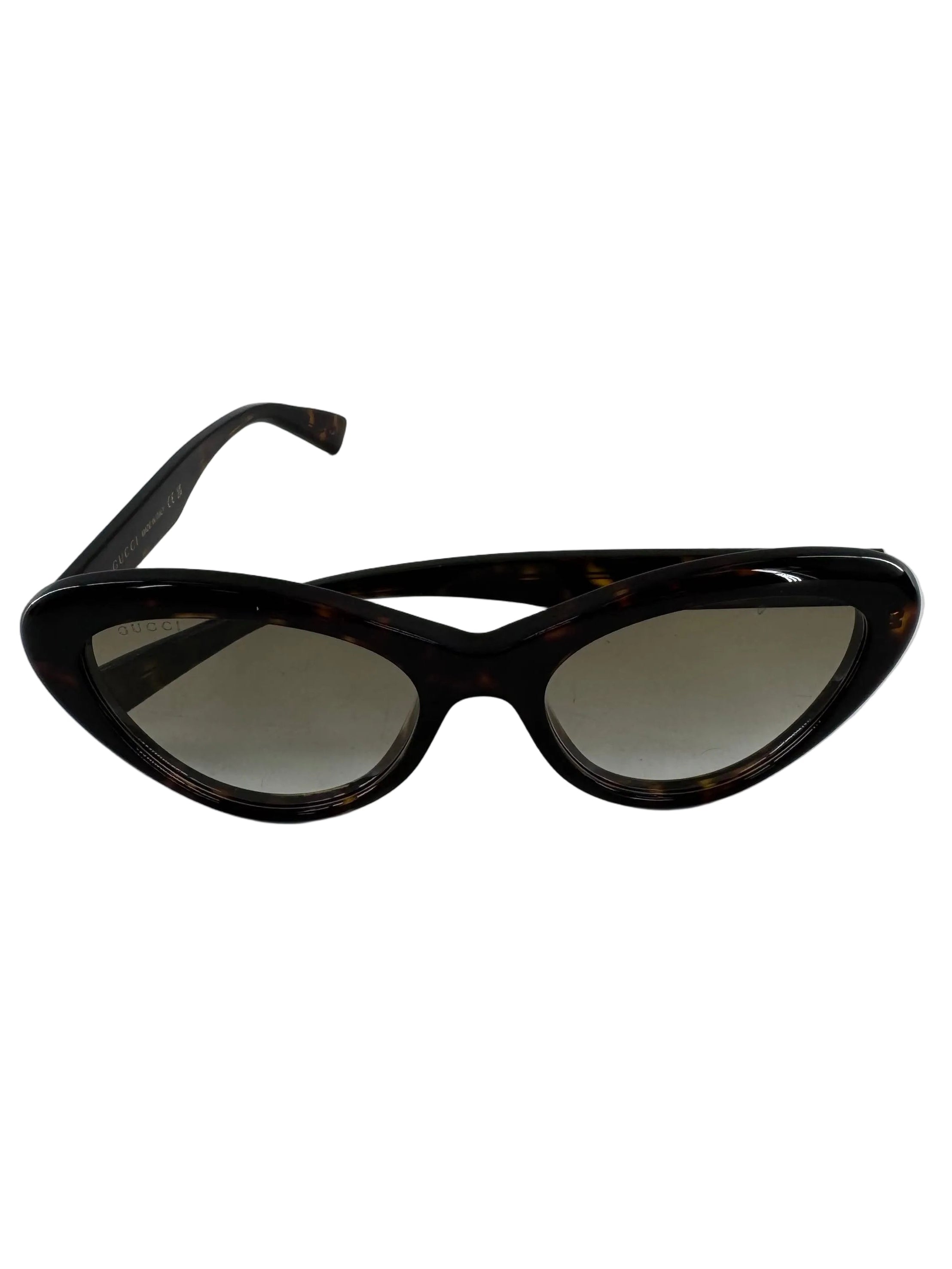 Gucci tortoiseshell cat-eye sunglasses w/ case