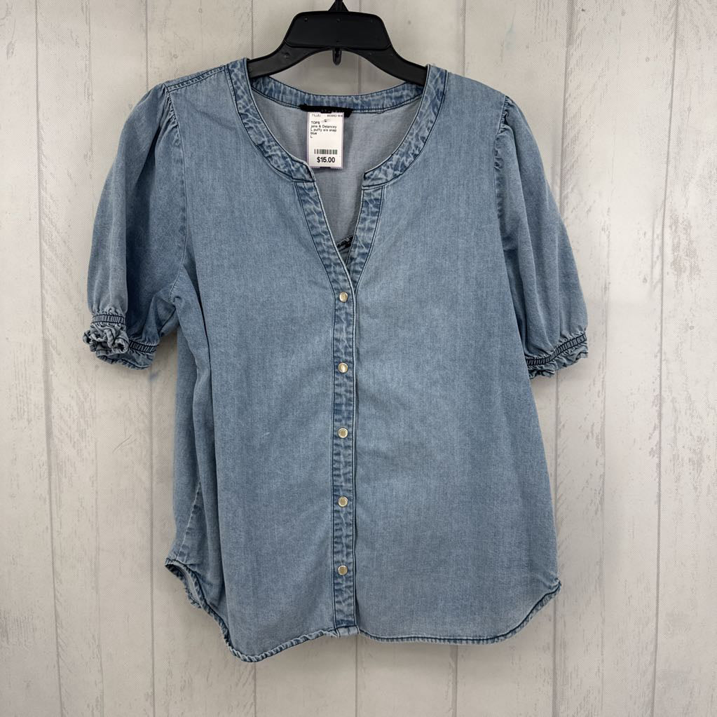 L puffy s/s snap shirt