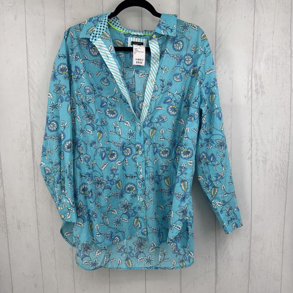 1x l/s flower print button shirt
