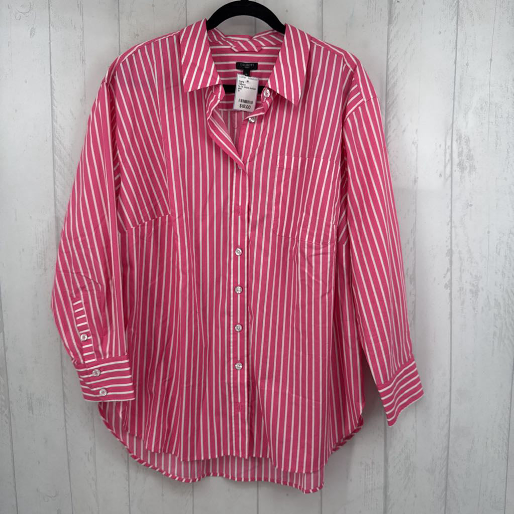 1x l/s stripe button shirt