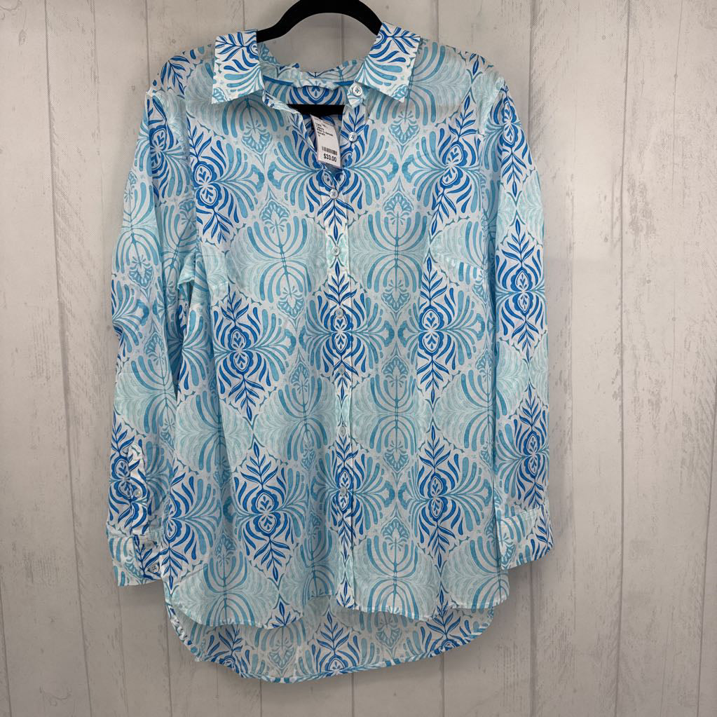 R104 1x damask print l/s button shirt