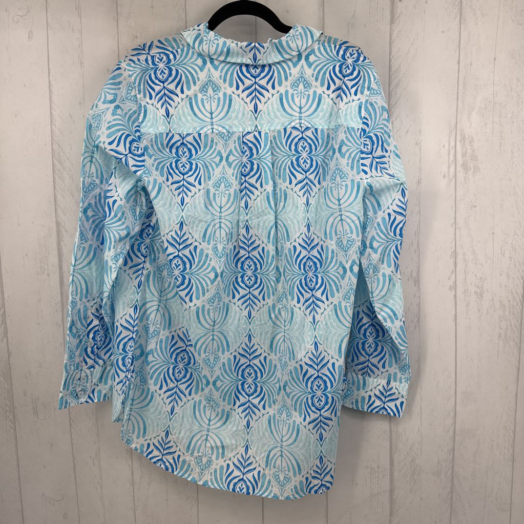 R104 1x damask print l/s button shirt