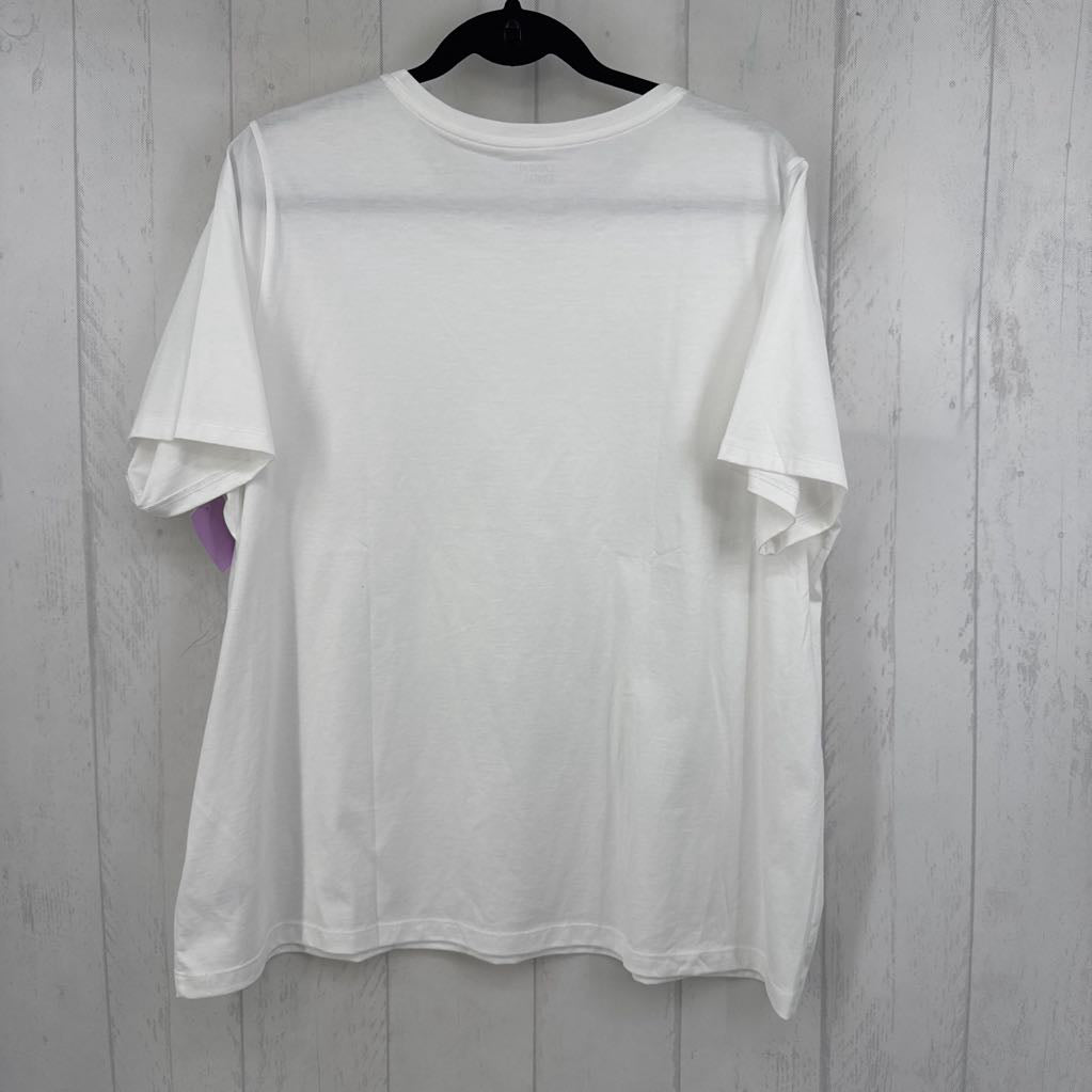 1x s/s scoop neck top