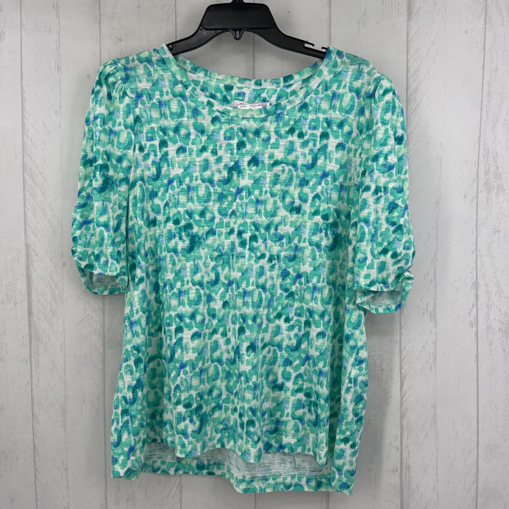 XL s/s leopard print top