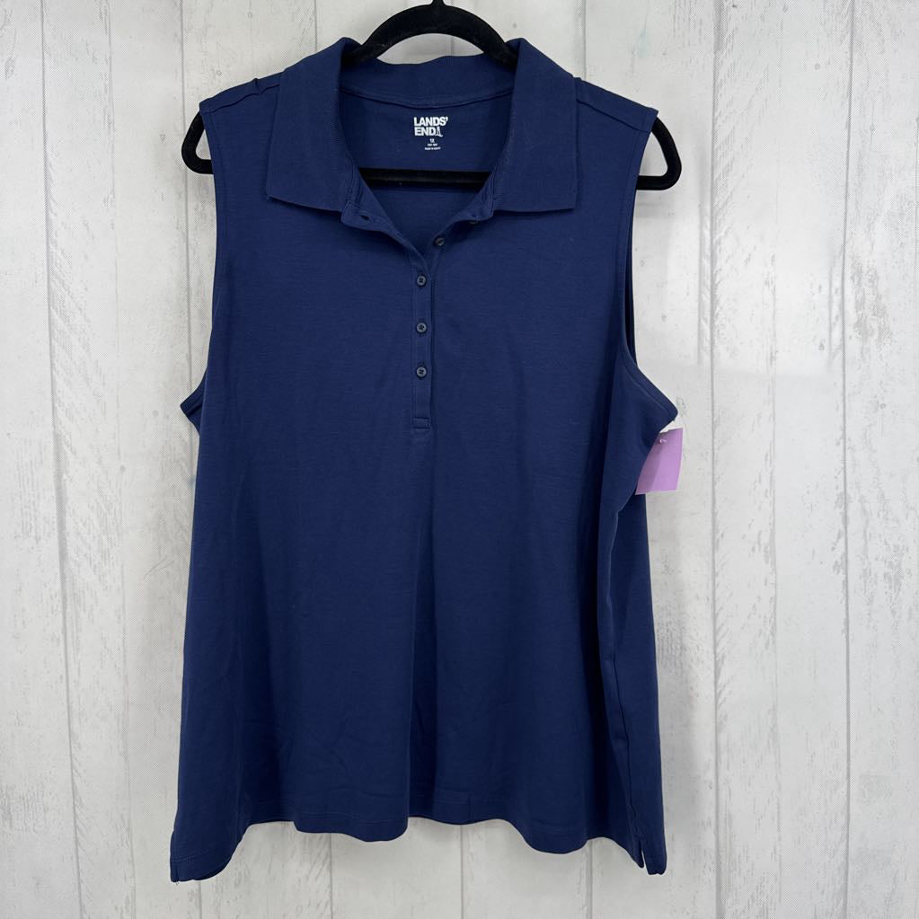 1x collar half button tank