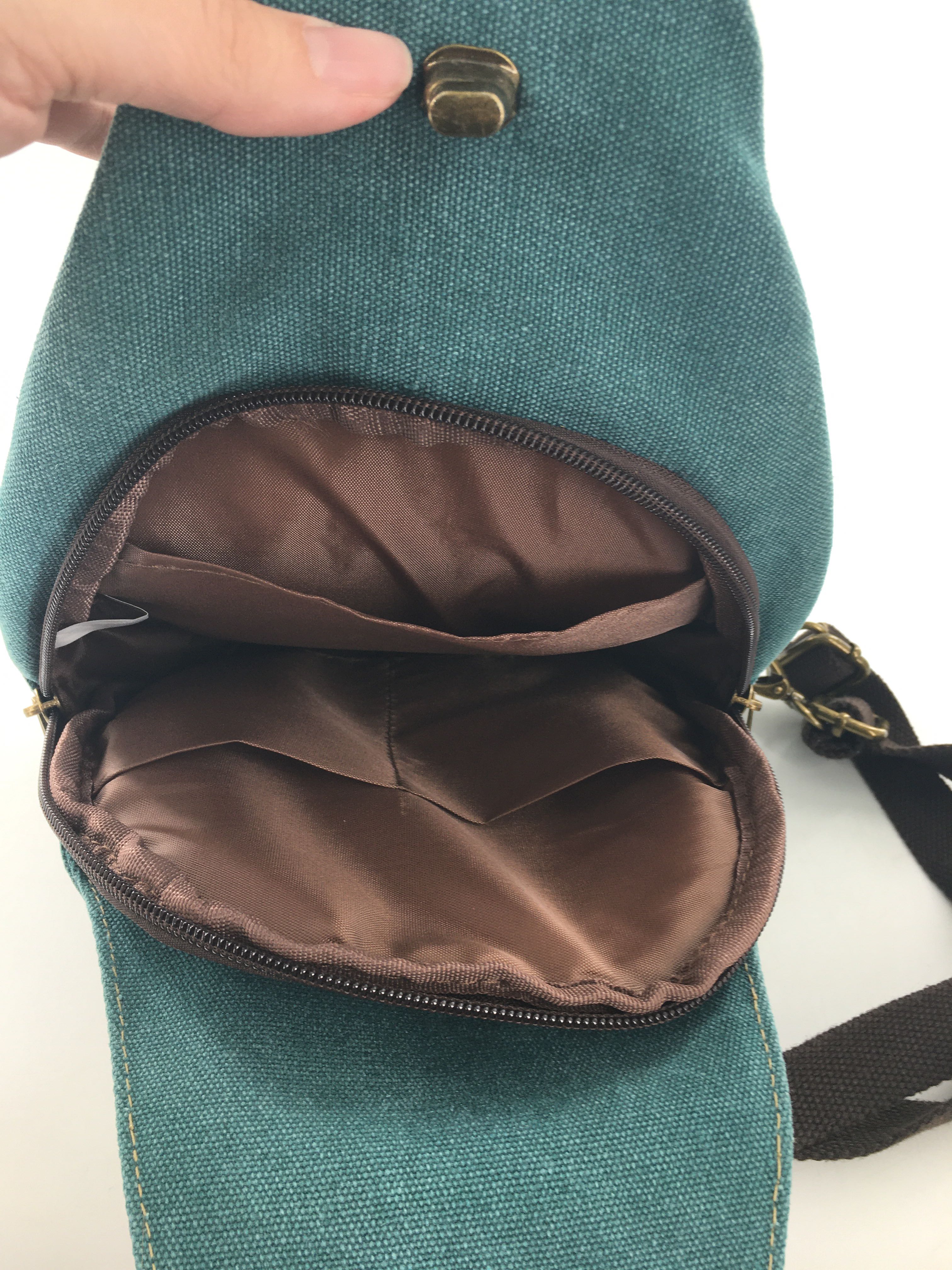 canvas messenger sling bag