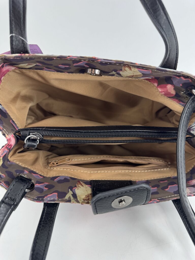 leopard print floral sm tote bag