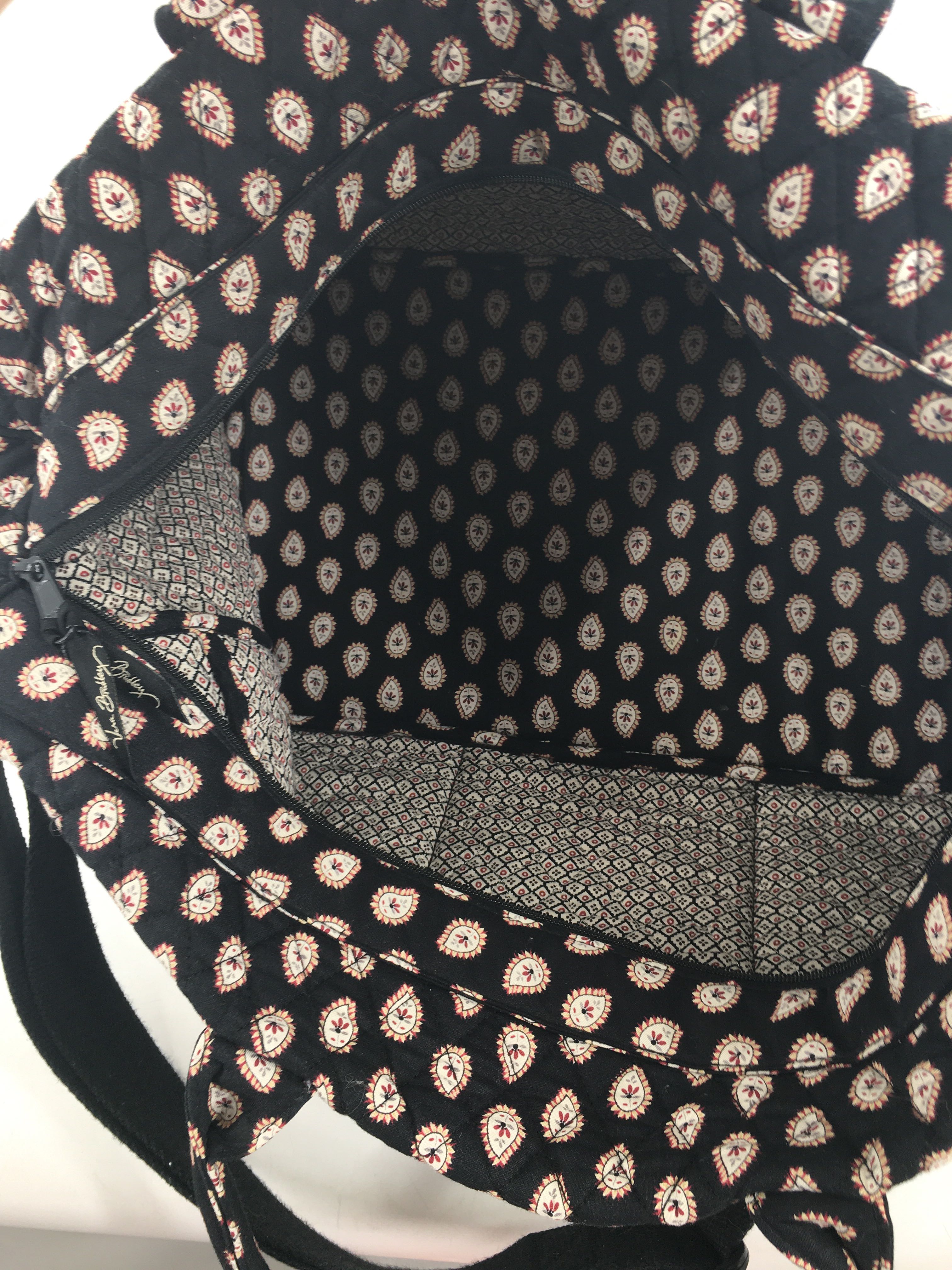 quilted paisley print overnight bag