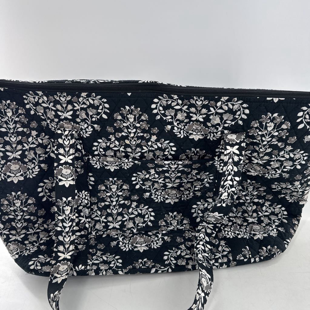 lg floral quilted top zip tote/carry on
