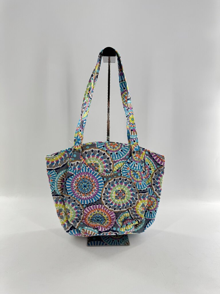 quilted medallion print shoulder bag
