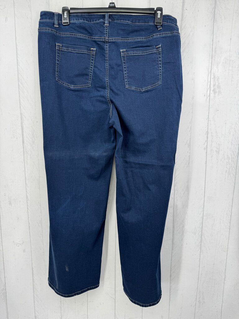 22w stretch wide leg jean