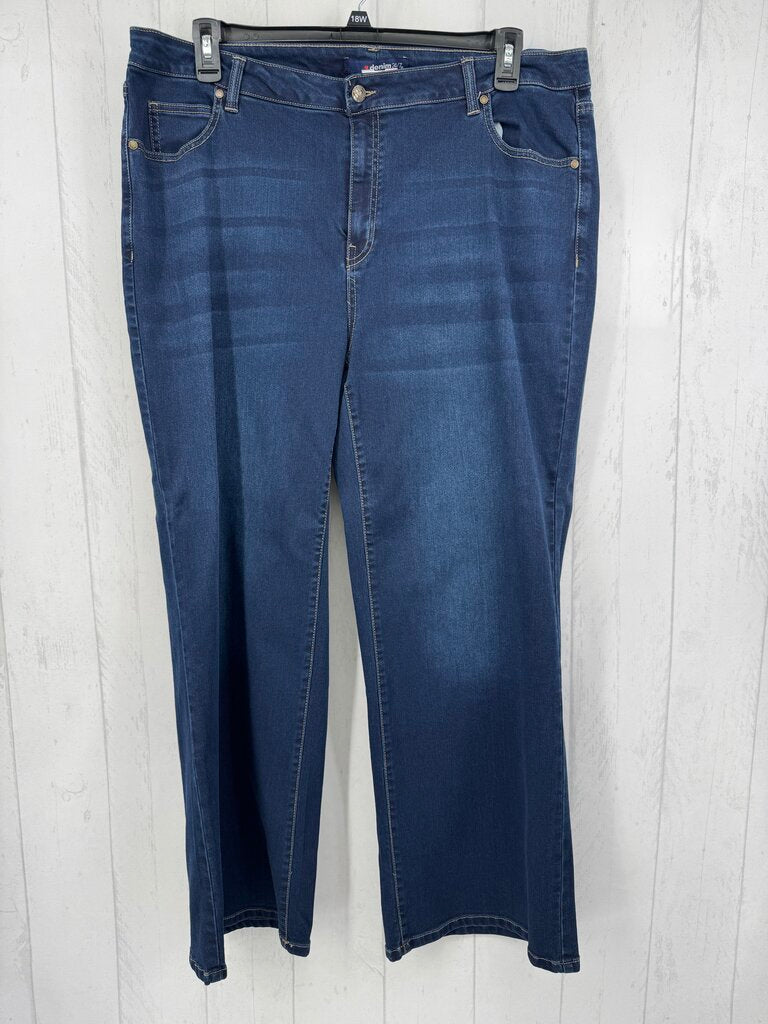 22w stretch wide leg jean