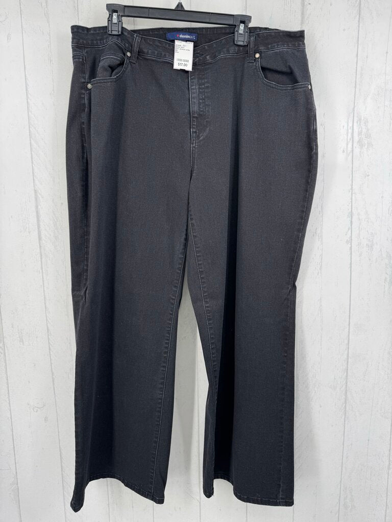 22w stretch wide leg jean