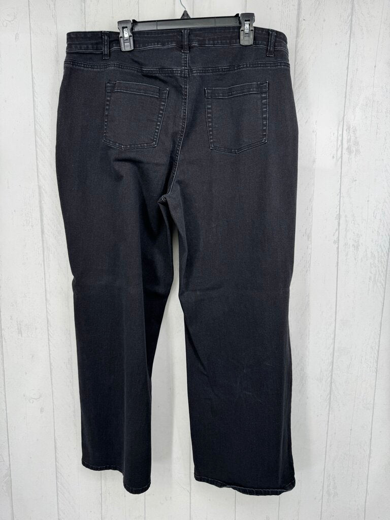 22w stretch wide leg jean