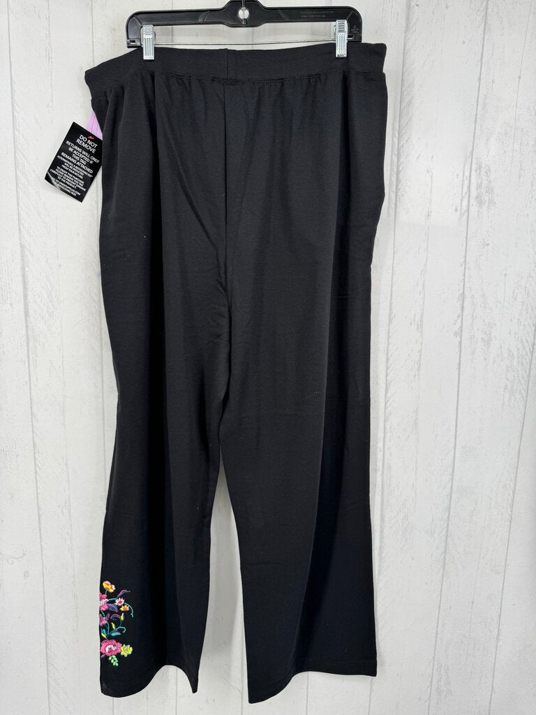 1X pull-on wide leg pant