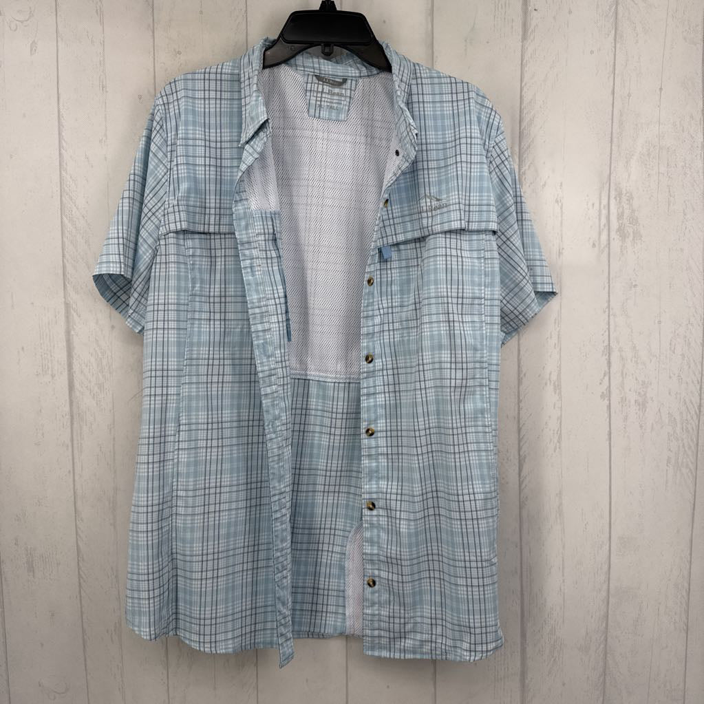XL-T plaid button down s/s top