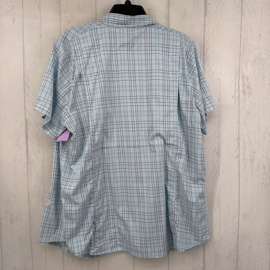 XL-T plaid button down s/s top