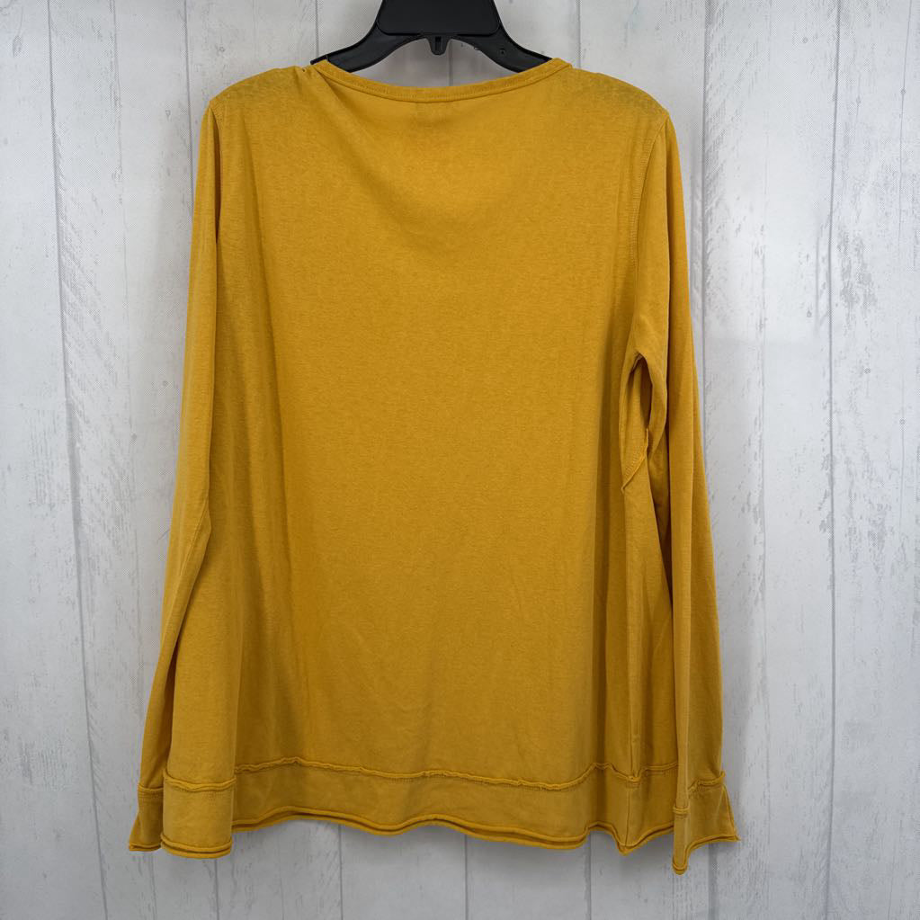 S quarter button down l/s tee