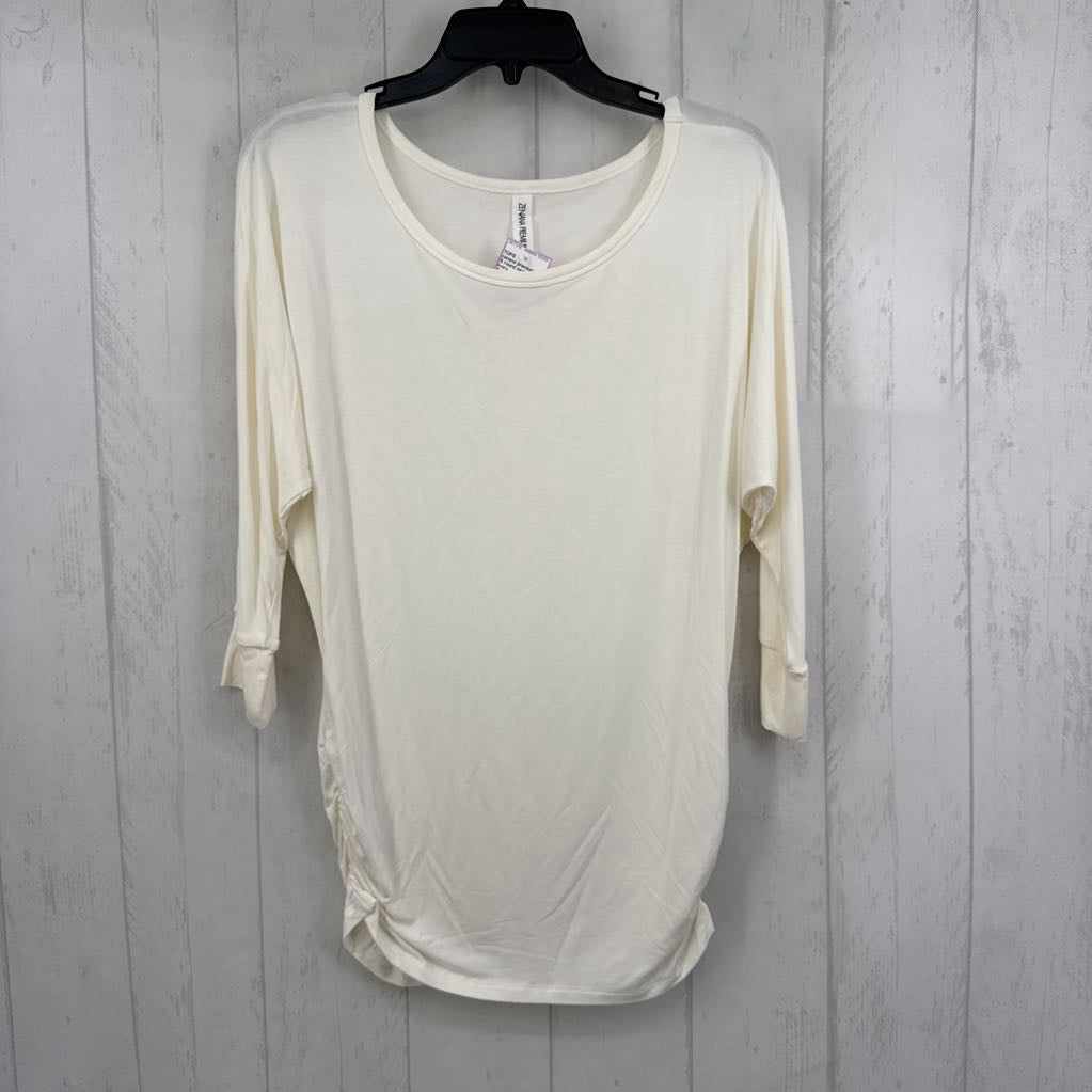 S round neck 3/4 slv top